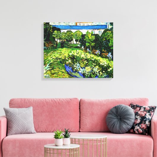 Van Gogh - Daubigny's Garden, beroemd schilderij, Canvas Afdruk (Insitu (Woonkamer))