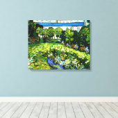 Van Gogh - Daubigny's Garden, beroemd schilderij, Canvas Afdruk (Insitu (Houten vloer))