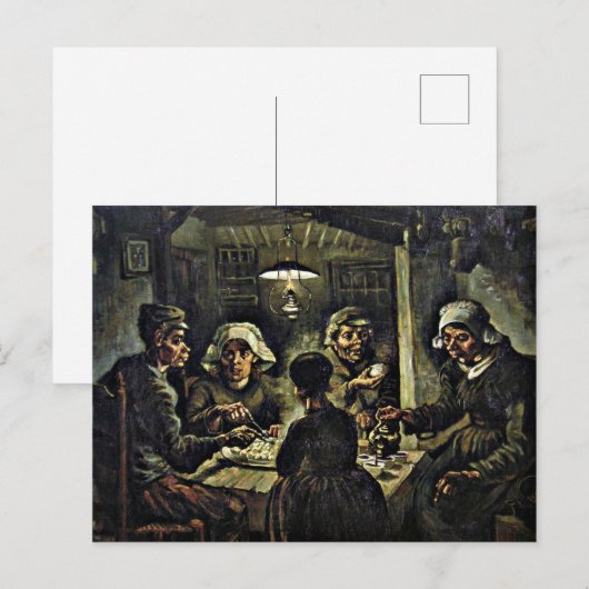 Van Gogh - de aardappeleters Briefkaart (Voorkant / Achterkant)