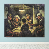 Van Gogh - De Aardappeleters Canvas Afdruk (Insitu (Houten vloer))