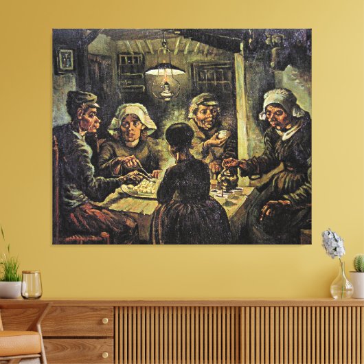 Van Gogh - De Aardappeleters Canvas Afdruk (Insitu (Woonkamer))