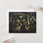 Van Gogh - de aardappeleters Kaart (Voorkant / Achterkant in situ)