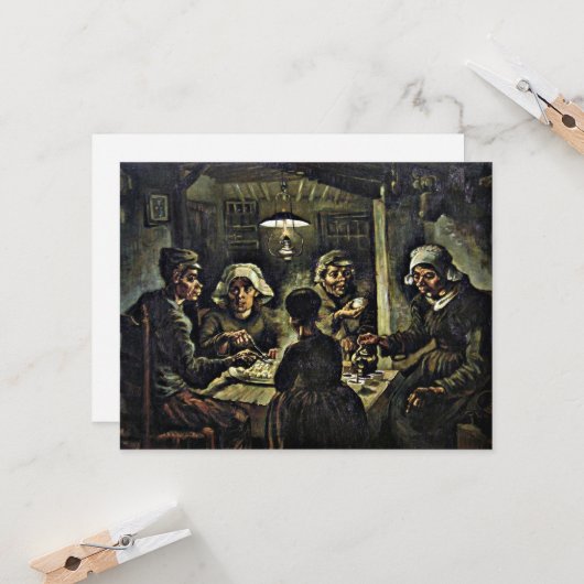 Van Gogh - de aardappeleters Kaart (Voorkant / Achterkant in situ)