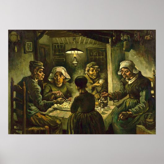 Van Gogh - de aardappeleters Poster (Voorkant)