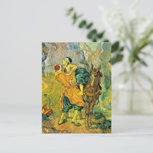 Van Gogh - De barmhartige Samaritaan Briefkaart (Staand voorkant)