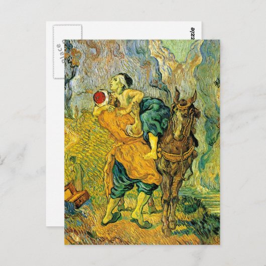 Van Gogh - De barmhartige Samaritaan Briefkaart (Voorkant / Achterkant)