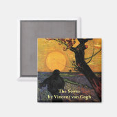 Van Gogh; de  boerenboer Magneet (Voorkant / Achterkant)