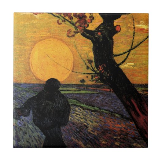 Van Gogh; de  boerenboer Tegeltje (Voorkant)