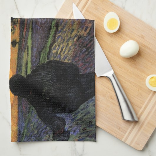 Van Gogh; de  boerenboer Theedoek (Quarter Fold)