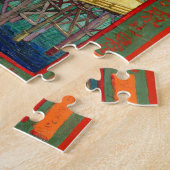 Van Gogh De brug in de Regen na Hiroshige Legpuzzel (Zijkant)