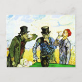 Van Gogh - De Drinkers, beroemd schilderij, Briefkaart (Voorkant)