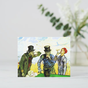 Van Gogh - De Drinkers, beroemd schilderij,  Briefkaart