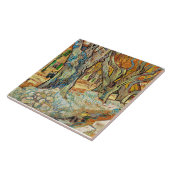 Van Gogh - De Grote Platanen Tegeltje (Zijkant)