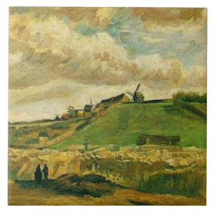 Van Gogh, De heuvel van Montmarte Tegeltje