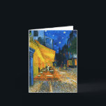 Van Gogh de Kaart van de Nota van het Terras van<br><div class="desc">Van Gogh de notakaart van het Terras van de Koffiebar. Olieverfschilderij op canvas van 1888. Van Gogh's meest gevierde vangt cityscape,  Koffiebar Terrace Place du Forum Arles,  prachtig Frans nachtleven in de recente 19de eeuw. Een grote gift voor ventilators van van Gogh,  koffie,  cityscapes en Frans art.</div>