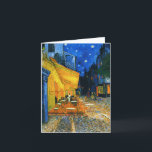 Van Gogh de Kaart van de Nota van het Terras van<br><div class="desc">Van Gogh de notakaart van het Terras van de Koffiebar. Olieverfschilderij op canvas van 1888. Van Gogh's meest gevierde vangt cityscape,  Koffiebar Terrace Place du Forum Arles,  prachtig Frans nachtleven in de recente 19de eeuw. Een grote gift voor ventilators van van Gogh,  koffie,  cityscapes en Frans art.</div>