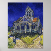 Van Gogh - De kerk Auvers-Sur-Oise Poster (Voorkant)