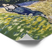 Van Gogh - De kerk Auvers-Sur-Oise Poster (Hoek)