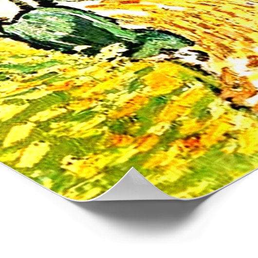 Van Gogh - De kerk in Arles Poster (Hoek)