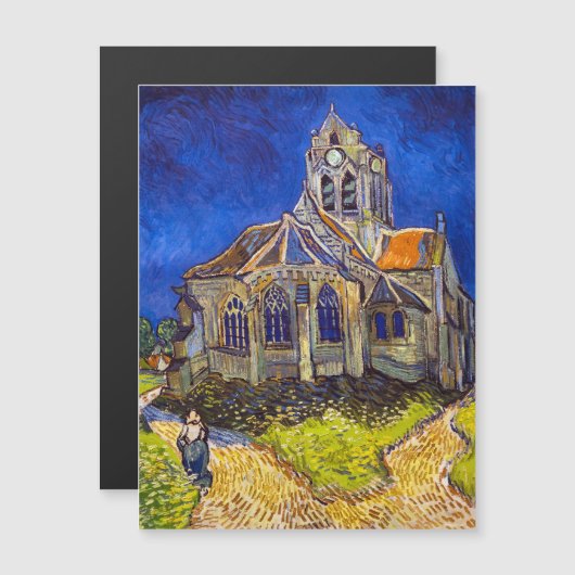 Van Gogh - De kerk in Auvers Magnetic Kaart (Voorkant / Achterkant)