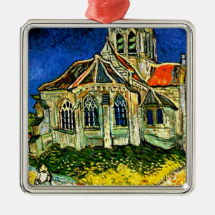 Van Gogh - de kerk in Auvers, Metalen Ornament