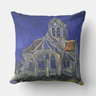 Van Gogh De kerk te Auvers Blauwe lucht Kunst Buitenkussen