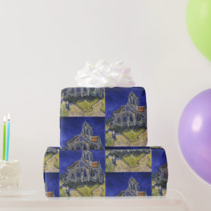 Van Gogh De kerk te Auvers Blauwe lucht Kunst Cadeaupapier