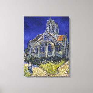 Van Gogh De kerk te Auvers Blauwe lucht Kunst Canvas Afdruk