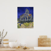 Van Gogh De kerk te Auvers Blauwe lucht Kunst Poster (Keuken)