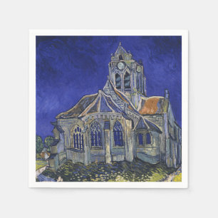 Van Gogh De Kerk te Auvers Blauwe Lucht Kunst Servet