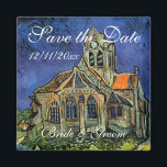 Van Gogh, De kerk te Auvers, Reserveer de datum Magneet<br><div class="desc">Op te slaan datum op een aanpasbare magneet.</div>