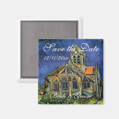 van Gogh, De kerk te Auvers, Save the Date Magneet (Voorkant / Achterkant)