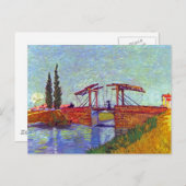 Van Gogh - de Langlois-brug in Arles Briefkaart (Voorkant / Achterkant)
