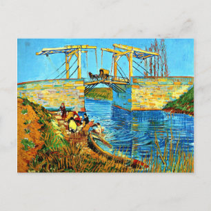Van Gogh - De Langlois-brug in Arles met Vrouwen Briefkaart