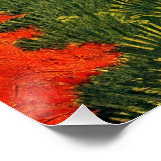 Van Gogh: De Langlois-brug in Arles Perfect Poster (Hoek)