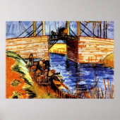 Van Gogh - De Langlois-brug in Arles Poster (Voorkant)