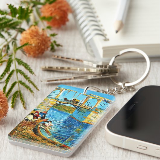 Van Gogh - De Langlois-brug in Arles Sleutelhanger (Voorkant Rechts)