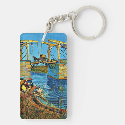 Van Gogh - De Langlois-brug in Arles Sleutelhanger (achterkant)