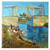 Van Gogh - De Langlois-brug in Arles, Tegeltje (Voorkant)