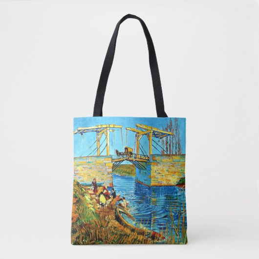 Van Gogh - De Langloisbrug bij Arles met vrouwen Tote Bag (Voorkant)
