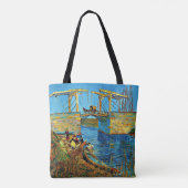 Van Gogh - De Langloisbrug bij Arles met vrouwen Tote Bag (Achterkant)