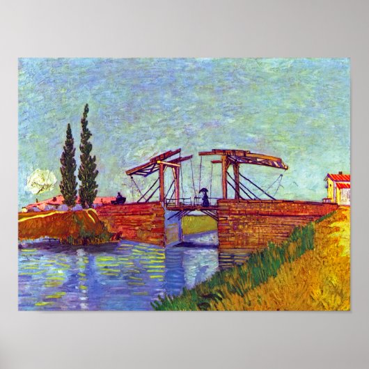 Van Gogh - De Langloisbrug bij Arles Poster (Voorkant)