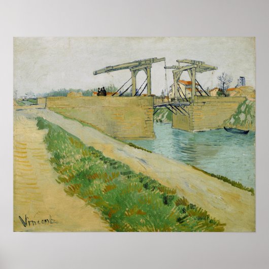 Van Gogh - De Langloisbrug Poster (Voorkant)