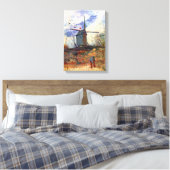 Van Gogh - De molen Le Moulin de la Galette Canvas Afdruk (Insitu (Slaapkamer))