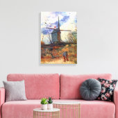 Van Gogh - De molen Le Moulin de la Galette Canvas Afdruk (Insitu (Woonkamer))