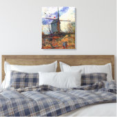 Van Gogh - De molen Le Moulin de la Galette Canvas Afdruk (Insitu (Slaapkamer))