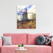 Van Gogh - De molen Le Moulin de la Galette Canvas Afdruk (Insitu (Woonkamer))