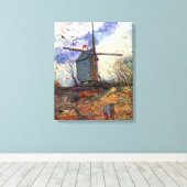 Van Gogh - De molen Le Moulin de la Galette Canvas Afdruk (Insitu (Houten vloer))