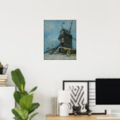 Van Gogh - De molen van La Galette Poster (Thuiskantoor)