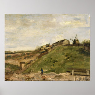 Van Gogh - De Montmartre-heuvel met steengroeve Poster